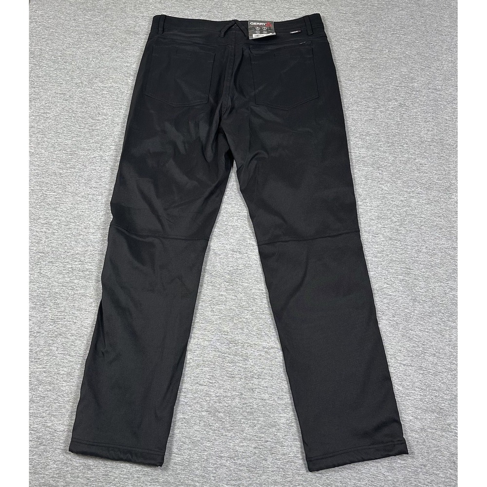 Gerry Venture Fleece Lined Pants Mens Size 36x33 Black Straight Outdoor READ - Picture 2 of 11